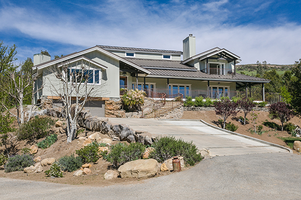 A house with a driveway.